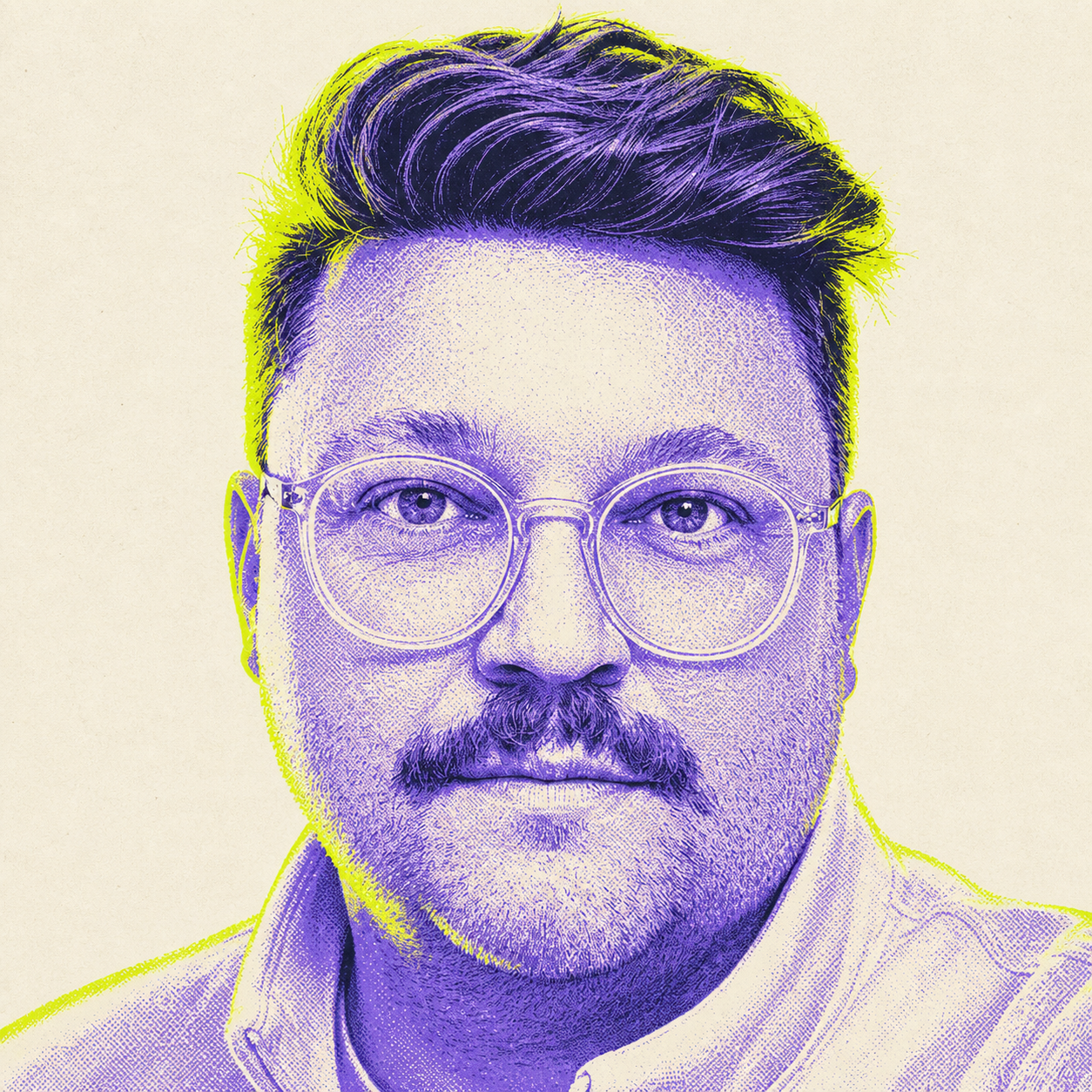 Illustrated portrait of Jonathan Sullivan, founder of HUMAN/CODE